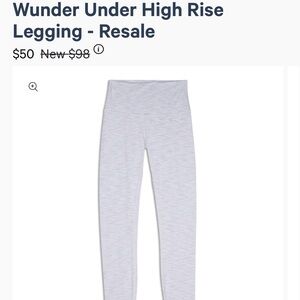 Lululemon Wunder Under Gray leggings